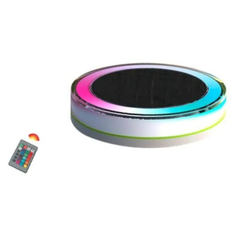 ΦΩΤΙΣΤΙΚΟ ΠΙΣΙΝΑΣ FLAT SOLAR RGB LED 3W - 3.7V - 3Ah - IP68