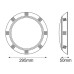 ΦΩΤΙΣΤΙΚΟ ΠΙΣΙΝΑΣ ΕΠΙΤΟΙΧΟ FLAT LED 25W - 12V AC/DC - 4000K - IP68
