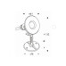 SPOT ΠΙΣΙΝΑΣ & ΣΥΝΤΡΙΒΑΝΙΟΥ DISC LED 3W - 12V AC/DC - 3000K - 30~60° - IP68