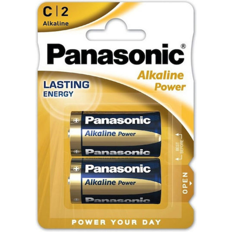 ΣΕΤ ΜΠΑΤΑΡΙΕΣ ΑΛΚΑΛΙΚΕΣ PANASONIC C2 - 1.5V (2 ΤΜΧ)