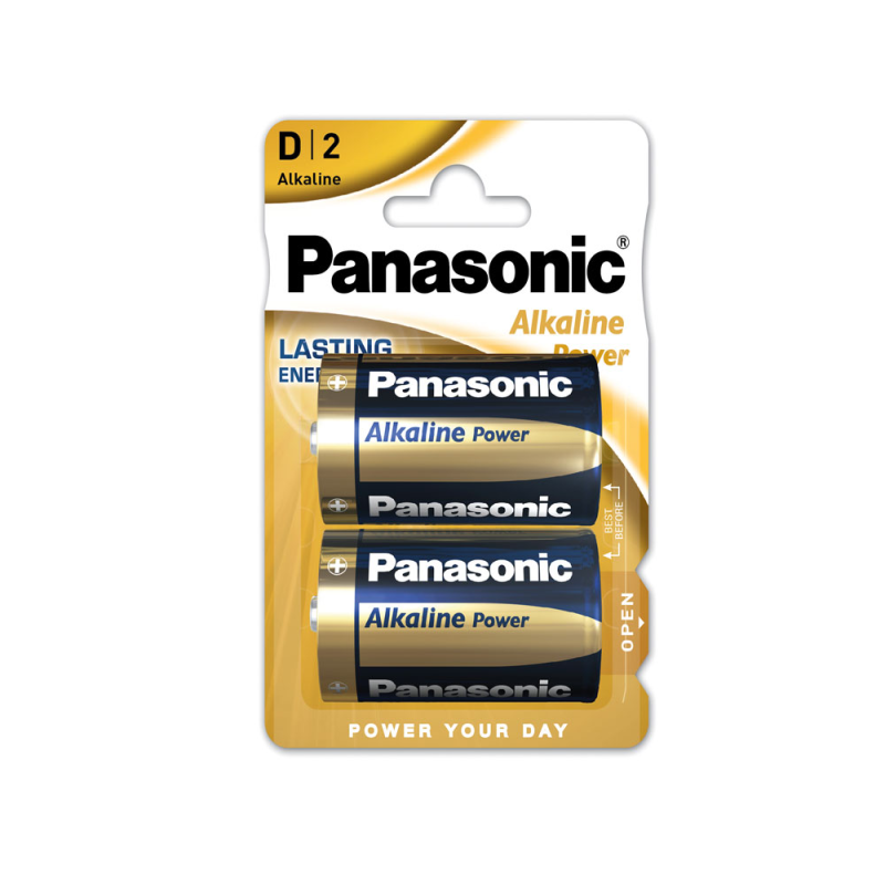ΣΕΤ ΜΠΑΤΑΡΙΕΣ ΑΛΚΑΛΙΚΕΣ PANASONIC D2 - 1.5V (2 ΤΜΧ)