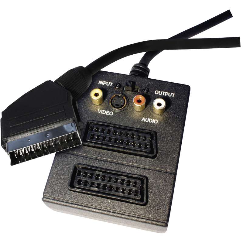 ΠΟΛΥΠΡΙΖΟ SCART A ΣΕ 2 SCART Θ - 21P - 3 RCA Θ - VHS-S - ΜΑΥΡΟ