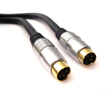 ΚΑΛΩΔΙΟ S-VHS HIGH END VIDEO CABLE 5m SVHS-SVHS 4 PIN - ΜΑΥΡΟ