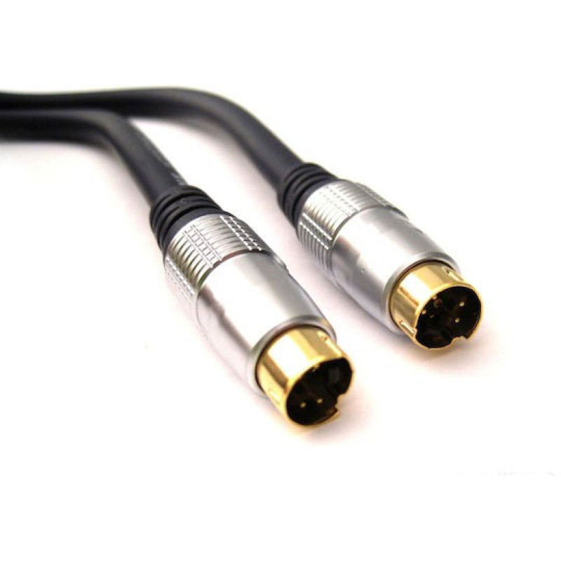 ΚΑΛΩΔΙΟ S-VHS HIGH END VIDEO CABLE 5m SVHS-SVHS 4 PIN - ΜΑΥΡΟ