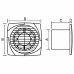 ΕΞΑΕΡΙΣΤΗΡΑΣ ΛΟΥΤΡΟΥ DAB Φ150 - 25W - 45dB(A) - 320m3h + Κορδόνι/διακόπτης + φλάντζα τζαμιού