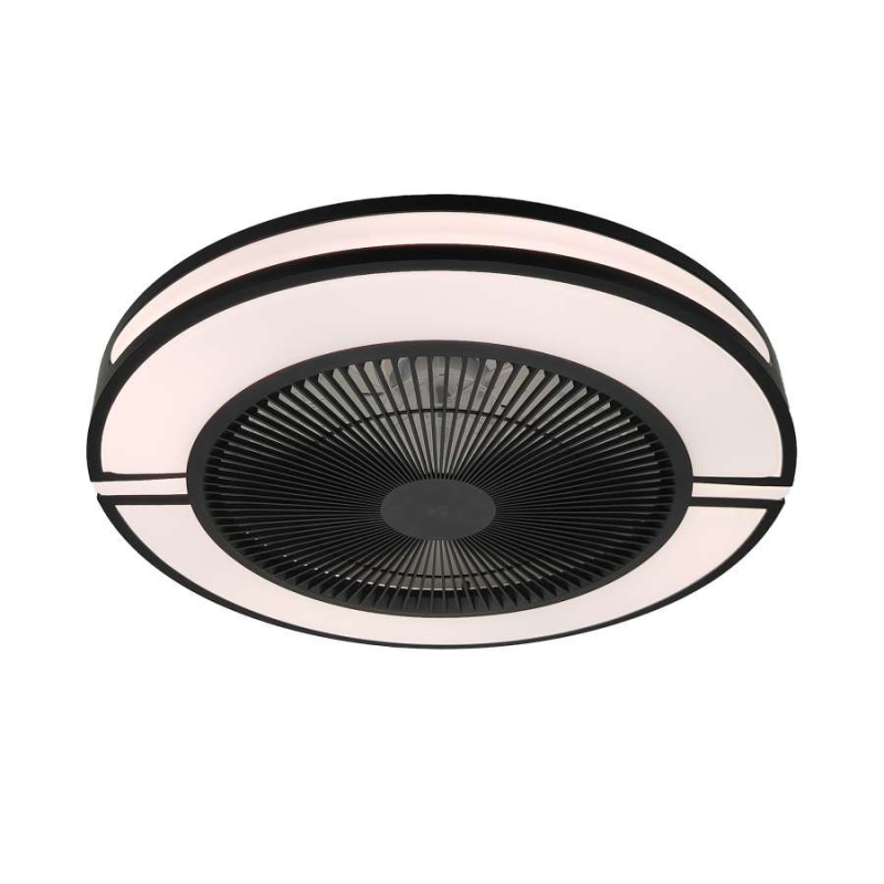 ΑΝΕΜΙΣΤΗΡΑΣ ΟΡΟΦΗΣ ΜΑΥΡΟΣ Φ50 LED CCT 55W + 17W MOTOR - DIMMABLE ΜΕ ΑΣΥΡΜΑΤΟ CONTROLLER
