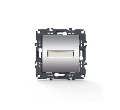 PRIME ΜΠΟΥΤΟΝ ΕΠΙΓΡΑΦΗΣ & LED ΛΥΧΝΙΑ (12VAC) ΜΕ ΚΛΙΠ 1P 10A 250VAC IP20 MAT ΑΛΟΥΜΙΝΙΟ