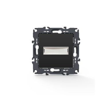 PRIME ΜΠΟΥΤΟΝ ΕΠΙΓΡΑΦΗΣ & LED ΛΥΧΝΙΑ (12VAC) ΜΕ ΚΛΙΠ 1P 10A 250VAC IP20 MAT ΑΝΘΡΑΚΙ