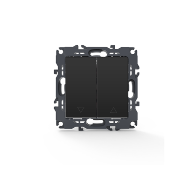 PRIME ΜΠΟΥΤΟΝ ΡΟΛΛΩΝ ΜΕ ΚΛΙΠ 1-1P 10A 250VAC IP20 MAT ΑΝΘΡΑΚΙ