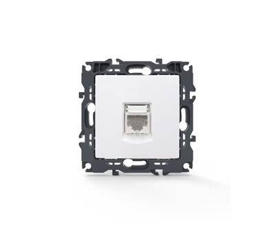 PRIME ΠΡΙΖΑ ΔΙΚΤΥΟΥ 1xRJ45 CAT6 UTP IP20 ΛΕΥΚΗ
