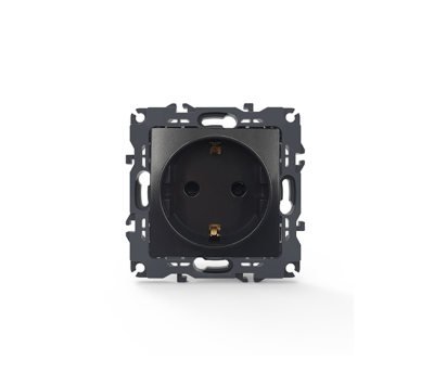 PRIME ΠΡΙΖΑ ΣΟΥΚΟ ΑΣΦΑΛΕΙΑΣ 1x2P+E 16A 250VAC IP20 MAT ΑΝΘΡΑΚΙ