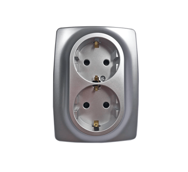 PRIME ΠΡΙΖΑ ΣΟΥΚΟ ΑΣΦΑΛΕΙΑΣ 2x2P+E 16A 250VAC IP20 MAT ΑΛΟΥΜΙΝΙΟ