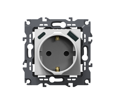 PRIME ΠΡΙΖΑ ΣΟΥΚΟ ΑΣΦΑΛΕΙΑΣ 1x2P+E 16A 250VAC & 2*USB (TYPE A+C)  5VDC 3A IP20 ΛΕΥΚΗ