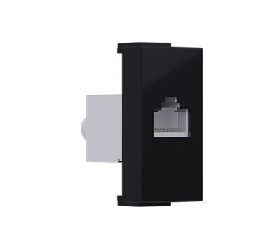  MODYS ΠΡΙΖΑ ΔΙΚΤΥΟΥ ΜΑΥΡΗ ΜΑΤ 1 ΣΤ. RJ45 CAT.6 ΜΕ ΘΩΡΑΚΙΣΗ IP20
