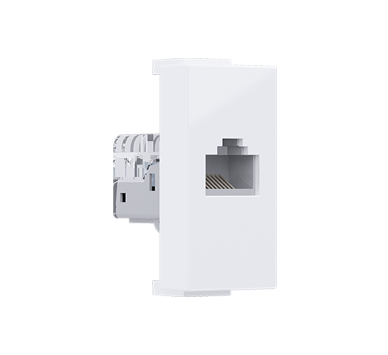 MODYS ΠΡΙΖΑ ΔΙΚΤΥΟΥ ΛΕΥΚΗ 1 ΣΤ. RJ45 CAT.5E ΧΩΡΙΣ ΘΩΡΑΚΙΣΗ IP20