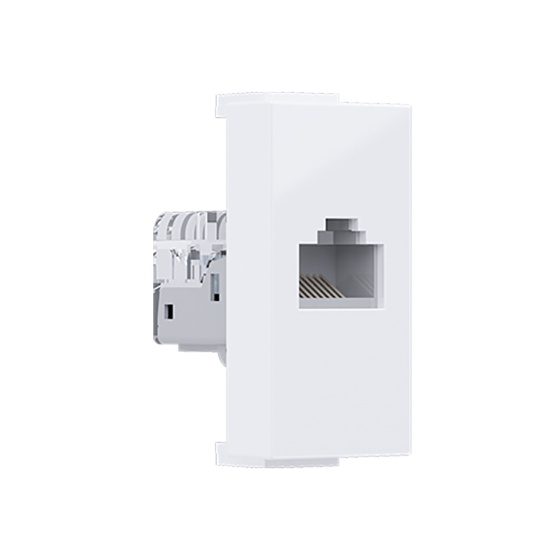  MODYS ΠΡΙΖΑ ΔΙΚΤΥΟΥ ΛΕΥΚΗ 1 ΣΤ. RJ45 CAT.5E ΧΩΡΙΣ ΘΩΡΑΚΙΣΗ IP20