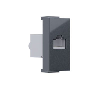  MODYS ΠΡΙΖΑ ΔΙΚΤΥΟΥ ΑΝΘΡΑΚΙ 1 ΣΤ. RJ45 CAT.6 ΜΕ ΘΩΡΑΚΙΣΗ IP20