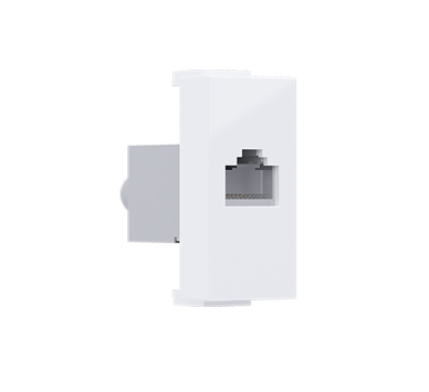  MODYS ΠΡΙΖΑ ΔΙΚΤΥΟΥ ΛΕΥΚΗ 1 ΣΤ. RJ45 CAT.6A ΜΕ ΘΩΡΑΚΙΣΗ IP20