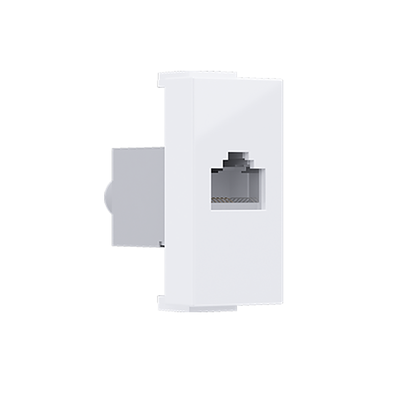  MODYS ΠΡΙΖΑ ΔΙΚΤΥΟΥ ΛΕΥΚΗ 1 ΣΤ. RJ45 CAT.6A ΜΕ ΘΩΡΑΚΙΣΗ IP20