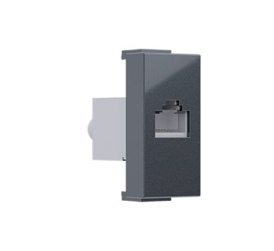  MODYS ΠΡΙΖΑ ΔΙΚΤΥΟΥ ΑΝΘΡΑΚΙ  1 ΣΤ. RJ45 CAT.6A ΜΕ ΘΩΡΑΚΙΣΗ IP20