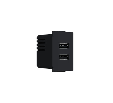  MODYS ΠΡΙΖΑ ΤΡΟΦΟΔΟΣΙΑΣ USB 1 ΣΤ. 2XUSB A+C ΜΑΥΡΟ ΜΑΤ 5VDC 3A IP20