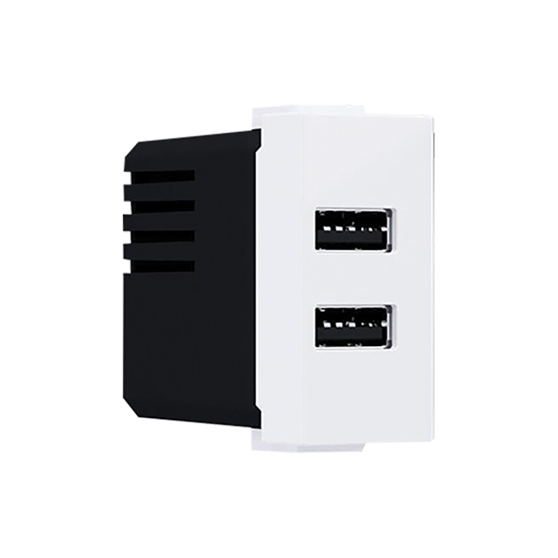  MODYS ΠΡΙΖΑ ΤΡΟΦΟΔΟΣΙΑΣ USB 1 ΣΤ. 2xUSB ΛΕΥΚΗ 5VDC 2X1.2A IP20