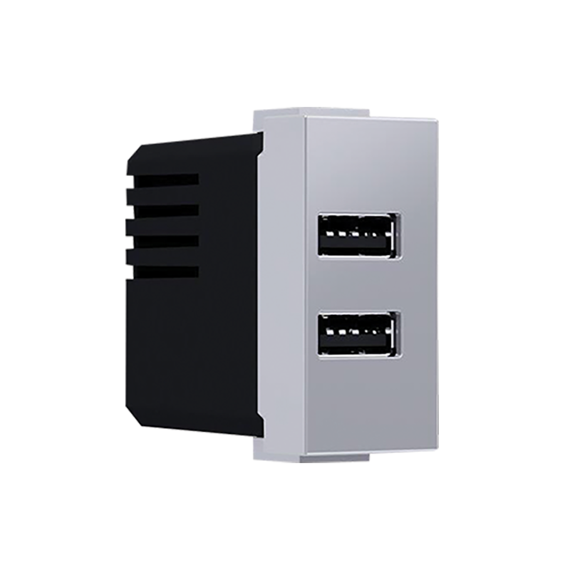  MODYS ΠΡΙΖΑ ΤΡΟΦΟΔΟΣΙΑΣ USB 1 ΣΤ. 2xUSB ΑΣΗΜΙ 5VDC 2X1.2A IP20