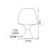 NETTO ΕΠΙΤΡΑΠΕΖΙΟ Φ/Σ 1ΧΕ14 ΠΛΑΣΤΙΚΟ ΛΕΥΚΟ Φ16XH25,5CM NIOKI