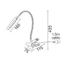 NETTO LED Φ/Σ ΓΡΑΦΕΙΟ 5W ΜΠΛΕ 4000K+ΣΠΙΡΑΛ+ΚΛΙΠ230V 7,5X11,5XH43CM BAZ2