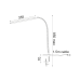 LED ΓΡΑΦΕΙΟΥ 5W 4000Κ ΑΦΗΣ ΛΕΥΚΟ+ΣΠΙΡΑΛ+ΣΦΙΓΚΤΗΡ 230VΗ85,5CM DELGADO