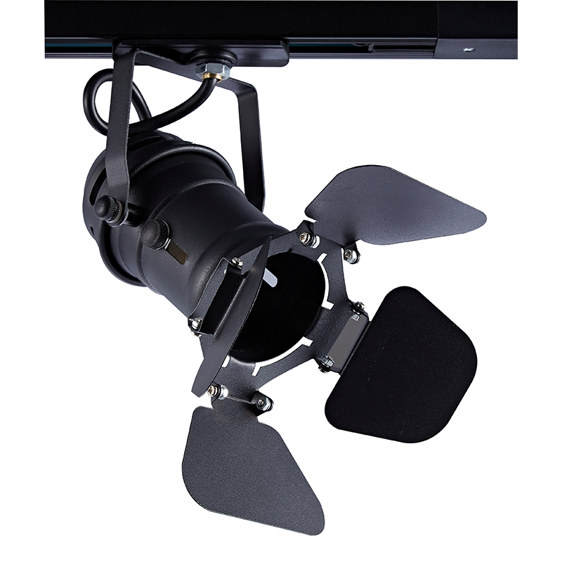 TRACK LIGHT No244 BLACK 2WIRE GU10