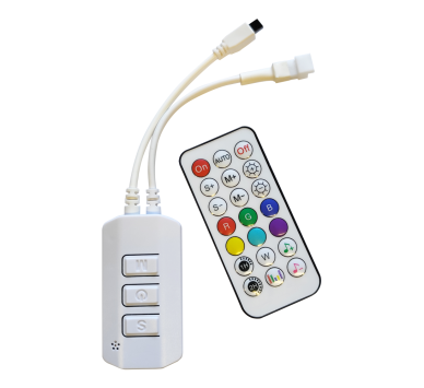 REMOTR CONTROL+CONTROLLER 24V RGB 10M DIGITAL STRIPS WITH MUSIC