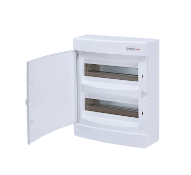 SURFACE MOUNTING 24 MODULES 2 ROWS WHITE DOOR