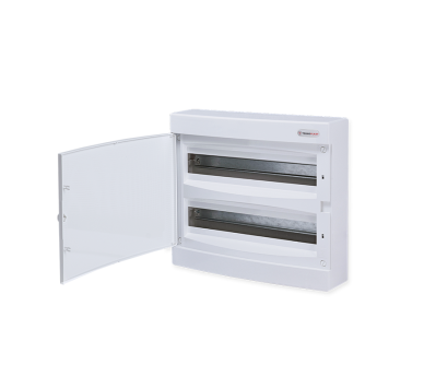 SURFACE MOUNTING 36 MODULES 2 ROWS WHITE DOOR