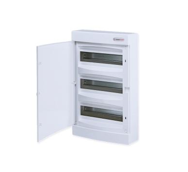 SURFACE MOUNTING 36 MODULES 3 ROWS WHITE DOOR
