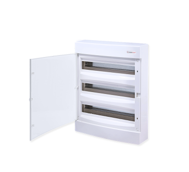 SURFACE MOUNTING 54 MODULES 3 ROWS WHITE DOOR
