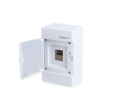 SURFACE MOUNTING FOR 4 MODULES 1 ROW WHITE DOOR