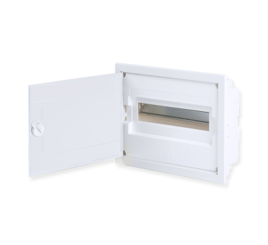 FLUSH MOUNTING 12 MODULES 1 ROW WHITE DOOR
