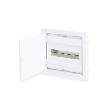 FLUSH MOUNTING 12+2 MODULES 1 ROW WHITE DOOR