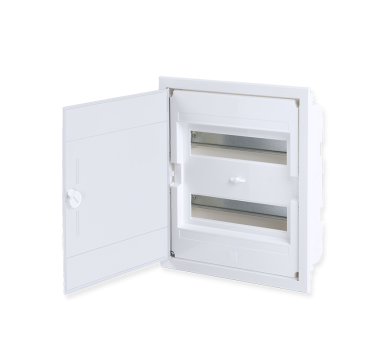 FLUSH MOUNTING 24 MODULES 2 ROWS WHITE DOOR