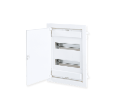 FLUSH MOUNTING 24+4 MODULES 2 ROWS WHITE DOOR