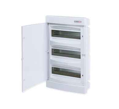 FLUSH MOUNTING 36 MODULES 3 ROWS WHITE DOOR