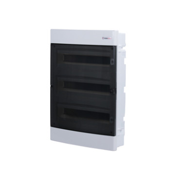 FLUSH MOUNTING 36 MODULES 3 ROWS TRANSPARENT  DOOR