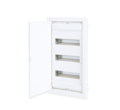 FLUSH MOUNTING 36+6 MODULES 3 ROWS WHITE DOOR