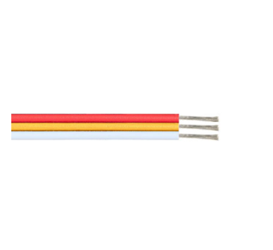 3 WIRE(RED-YELLOW-WHITE) 100M SPOOL (17*0,12mm)