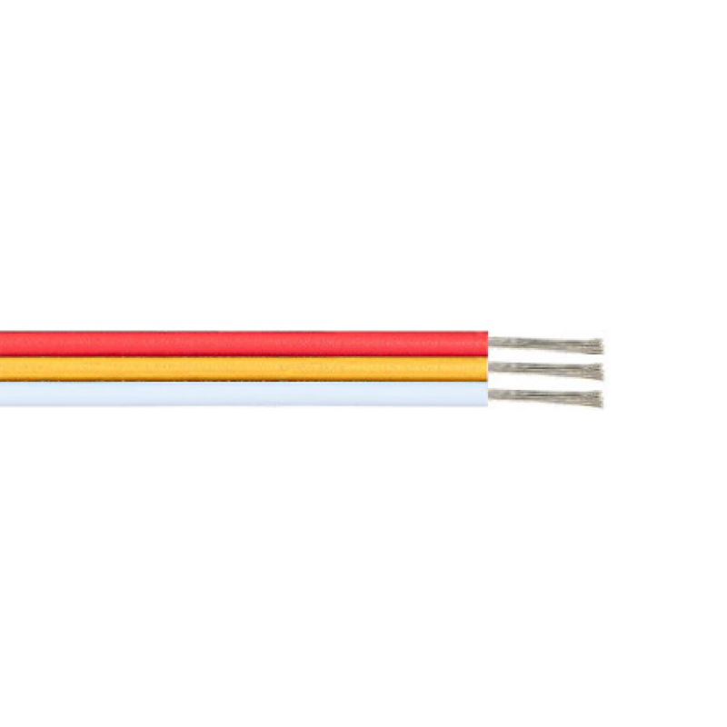 3 WIRE(RED-YELLOW-WHITE) 100M SPOOL (17*0,12mm)