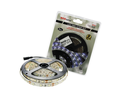 LED SMD STRIP KIT 3M IP65 4000K & 12V DC PLUG DRIVER