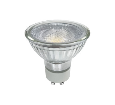 LED SMD GU10 7W 3000K 230V AC 570LM RA80 30000H 100° GLASS