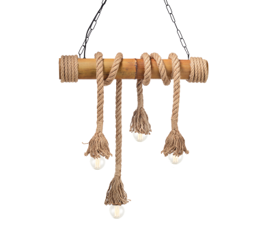 ΚΡΕΜΑΣΤΟ Φ/Σ 4ΧΕ27 BAMBOO+ΣΧΟΙΝΙ 11Χ60ΧΗ170CM max. MERLIN