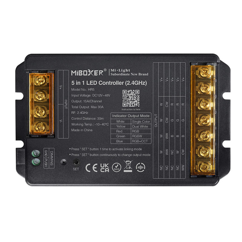 LED ΕΛΕΓΚΤΗΣ 2,4 GHz 5 ΣΕ 1 ΜΑΧ 30Α